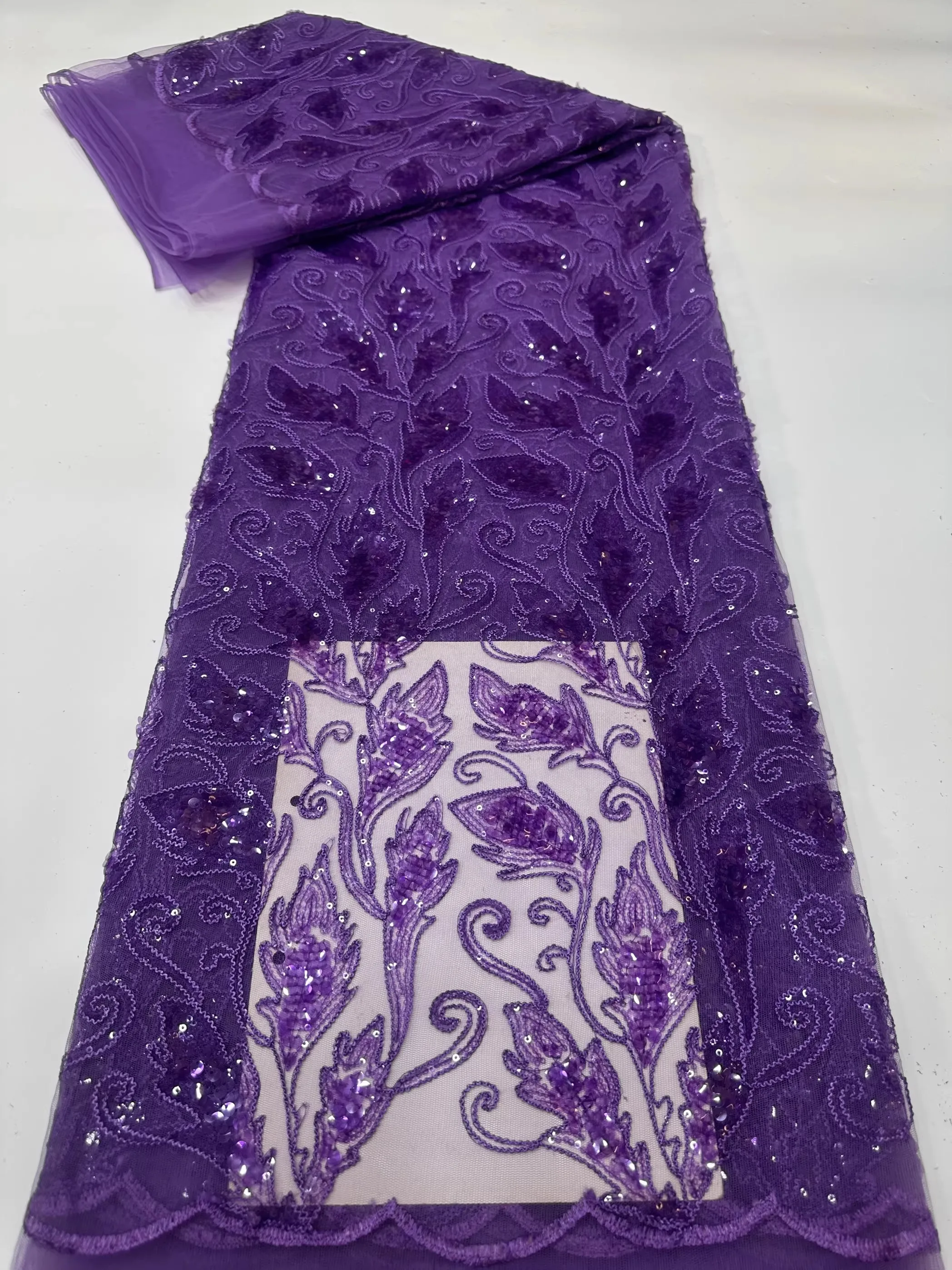 

2yard luxury Gauze Fabric Bead embroidery tela Fashion Design Wedding Dress diy fabric for sewing