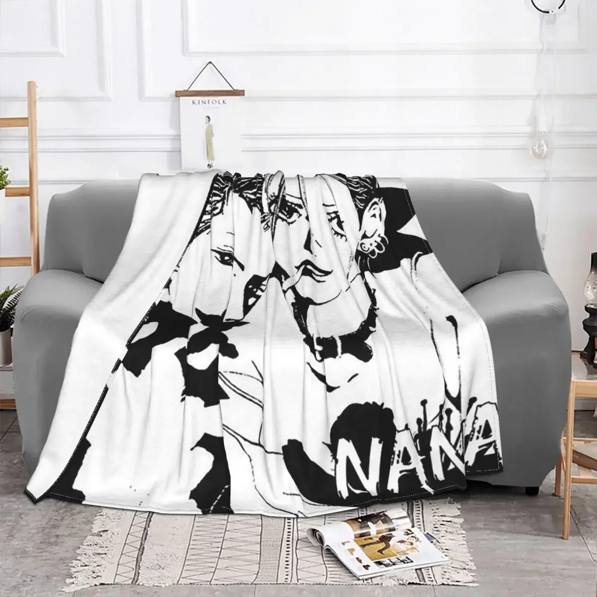 

Hey Nana Anime Baby Blanket Plaid Fleece Autumn/Winter Soft Portable Throw Blankets for Bedding Office Bedspread