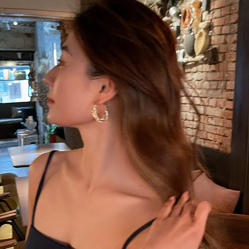 Metallgeflecht-Eingelegte Künstliche Kristall-Ohrringe in Unregelmäßiger Runder Form, Luxus-Schmuckzubehör für Damen, Trendige Party-Accessoires 2026 – Detail 6