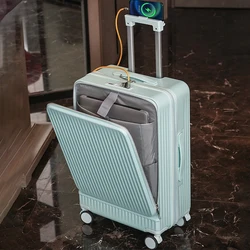 Front Opening Suitcase For Men And Women New Multi-functional Code Suitcase Trolley Case