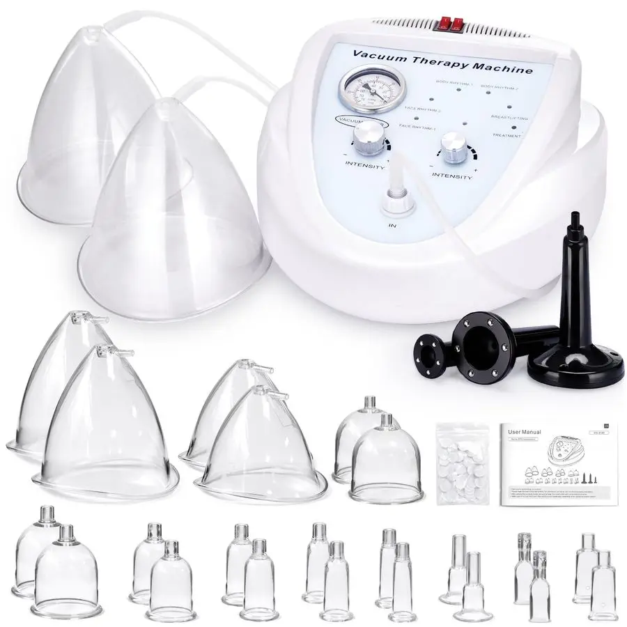 

Therapy Machine, Vacuum Cupping Scraping Massage Machine Adjustable Suction and 6 Modes Multifunctional Body Massager with 24 Va