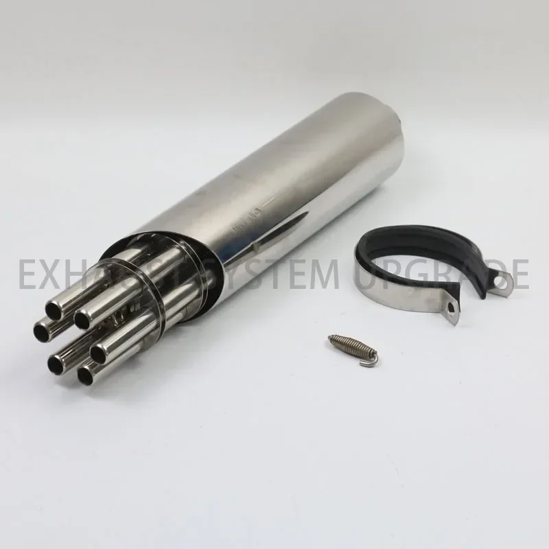 ATV Scooter Street Bike Motorcycle Exhaust Muffler Blast Street Gatling Gun Style Stainless Steel Exhaust Pipe Individuality