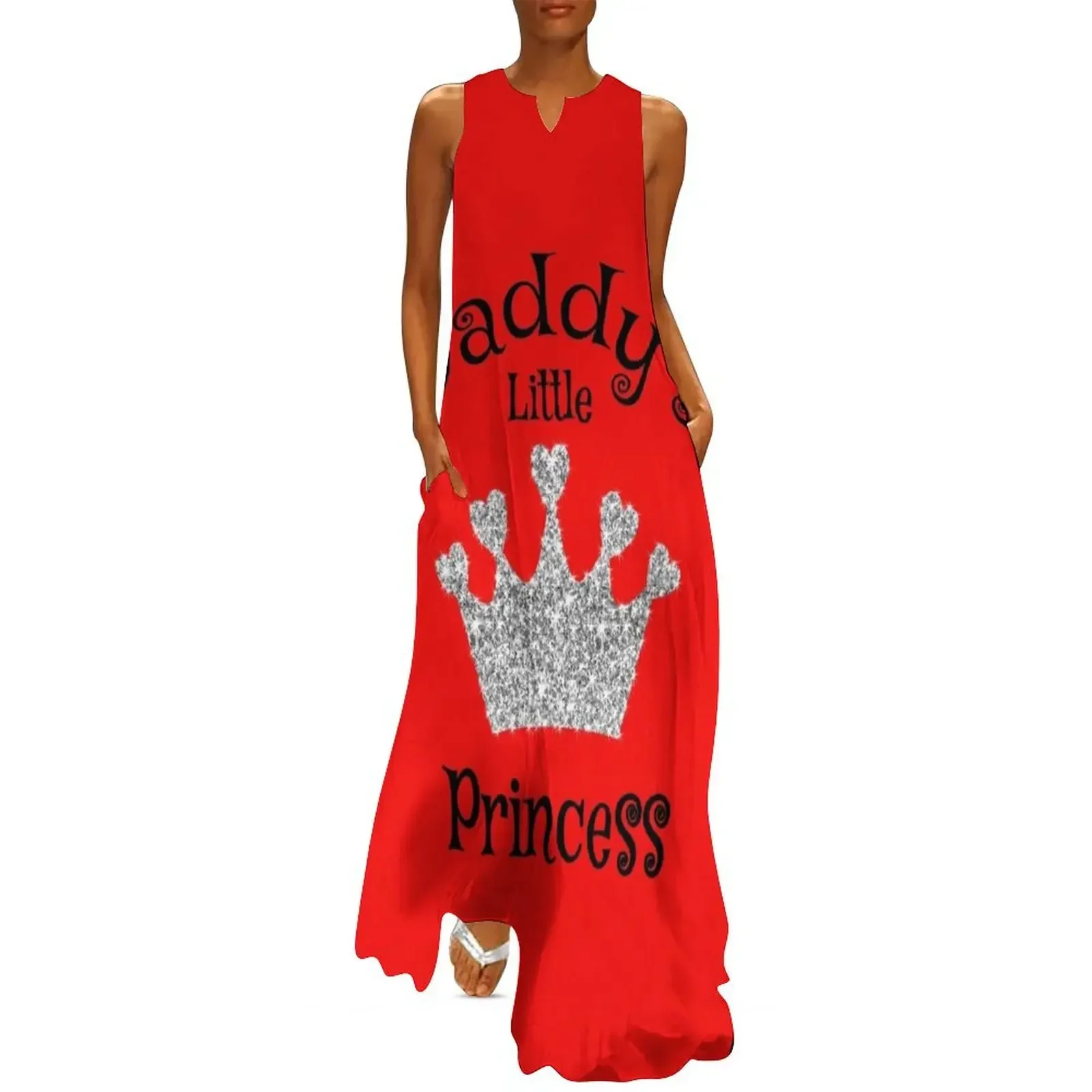 

Daddy's little princess- Silver Long Dress Clothing Dress woman women dress summer clothes for women