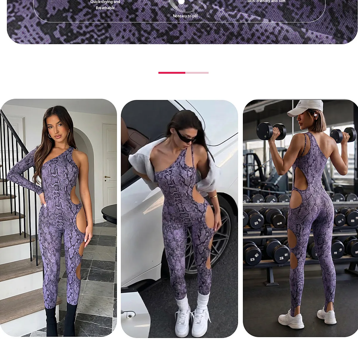 Seamless No Pad Snake Women Yoga Set One Piece Jumpsuits Hollow Out Bodycon Workout Sports Legging Rompers Outfits Wear XP360