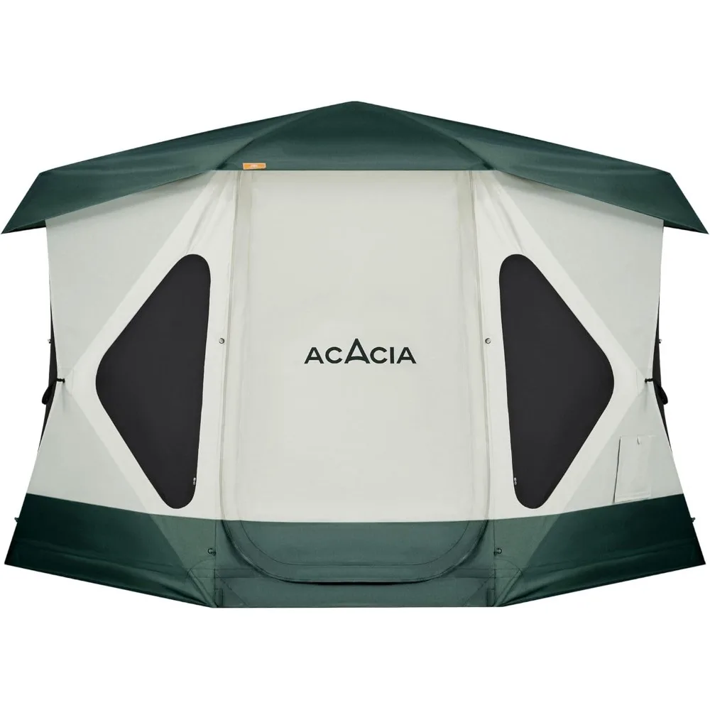 

Space Camping Tent XL, 4-6 Person Large Family Tent with 6'10'' Height, 2 Doors, 8 Windows, Waterproof Pop Up Easy Setup