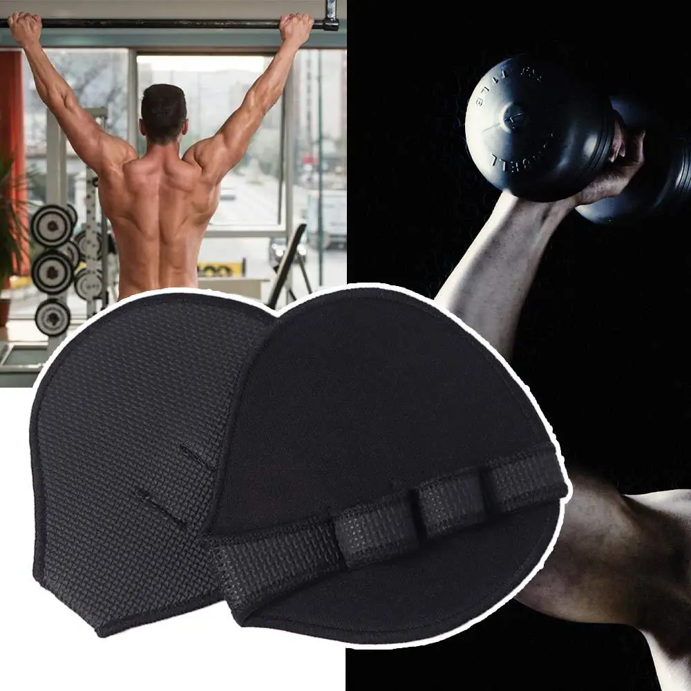 1 Pair Non-slip Fitness Palm Protect Pads Thicken Wear-resistant Weightlifting Hand Protect Pads Four-finger Durable