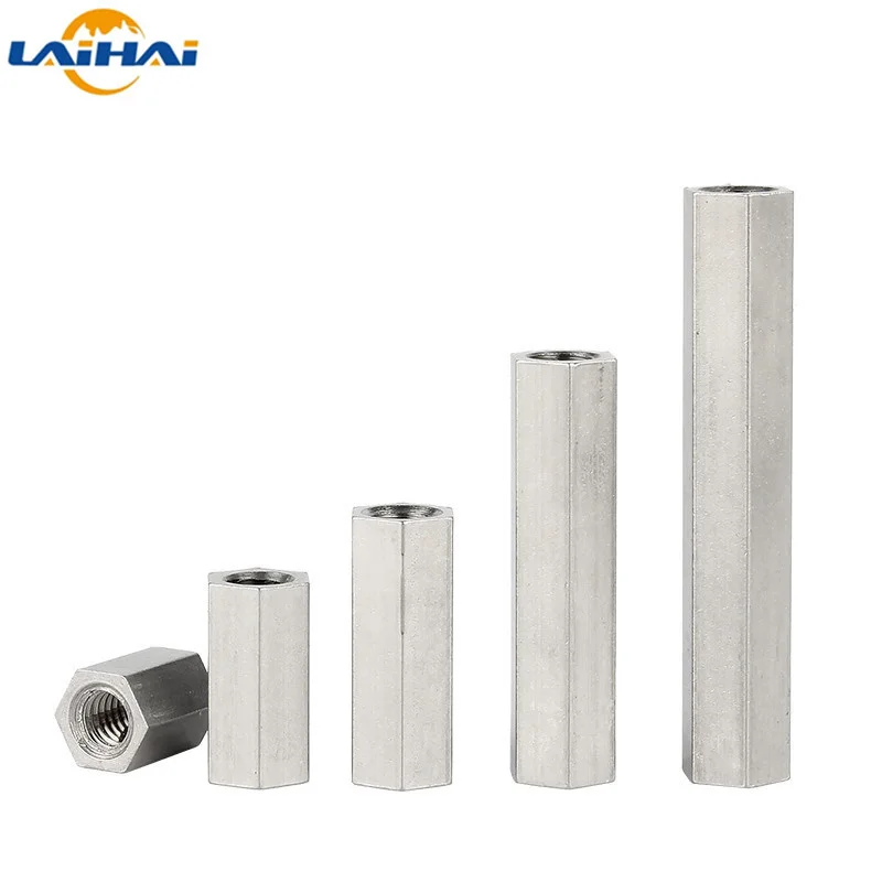 2/ 5/ 10pcs M2 M2.5 M3 M4 M5 M6 M8 M10 M12 304 Stainless Steel Hex Standoff Spacer Long Rod Coupling Hex Nut Bolt