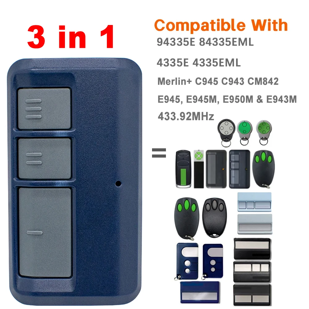 controle-remoto-3-em-1-para-portao-de-garagem-94335e-94333e-4335e-4330e-84335eml-c945-cm842-merlin-20-e945-e945m-e950m-e943m-43392mhz