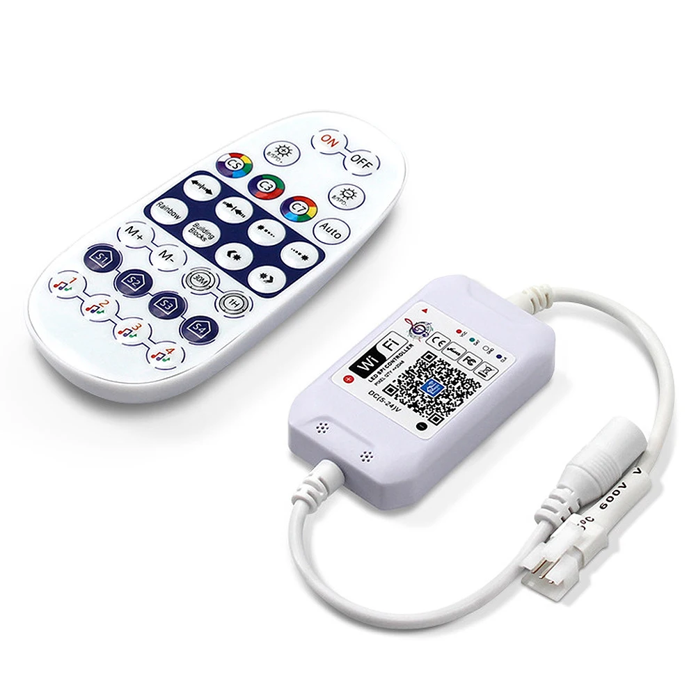 WS2812B WS2811 RGB SPI LED Controller Bluetooth Music Built-in 28Key Remote Control WS2812 Individually addressable LED Strip