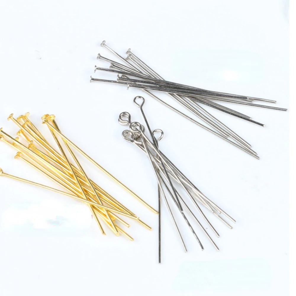 Camal 50pcs Pin Hook Lighting Material For Crystal Suncather Part DIY Glass Pendant Accessories Connecting and Hanging Connector