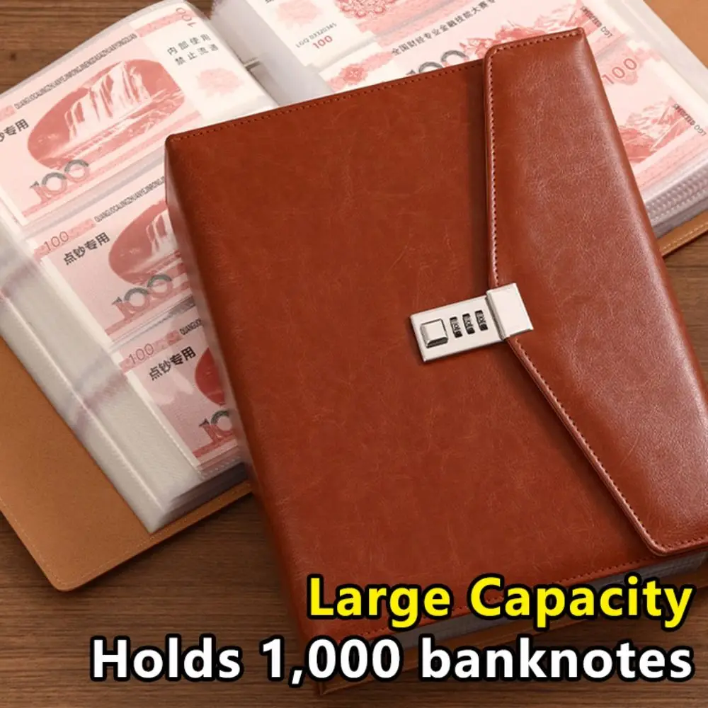 pu-leather-money-savings-binder-with-combination-lock-1000-pockets-cash-storage-book-large-capacity-money-organizer-album