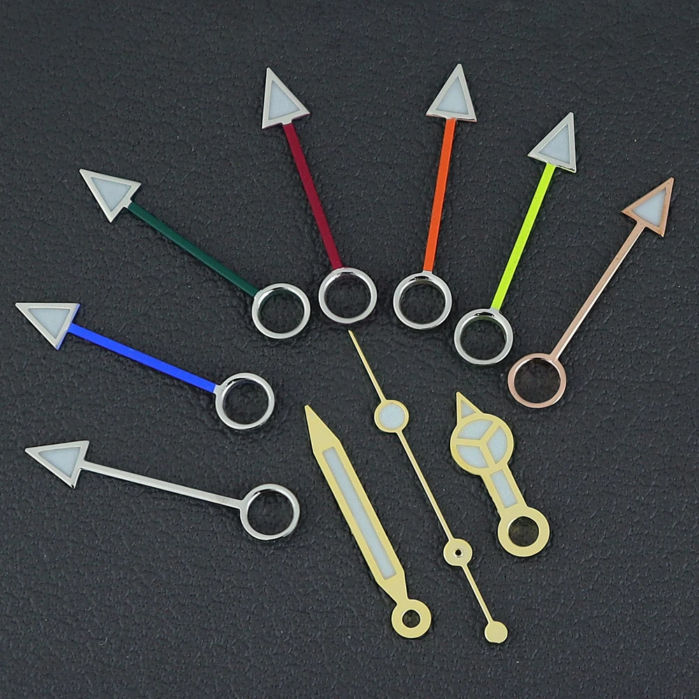 그린 C3 야광 시계 바늘, NH34 무브먼트 로즈 골드 실버, 7.8x12x12.5x12.5mm, NH34 시계 액세서리 포인터, GMT 마스터
