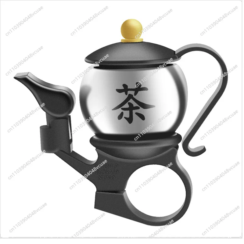 

For JAAJ-WAY Bicycle Bells Teapot Shape Aluminum Alloy Dial Crunchy and Loud Mountain Bike Universal Bells