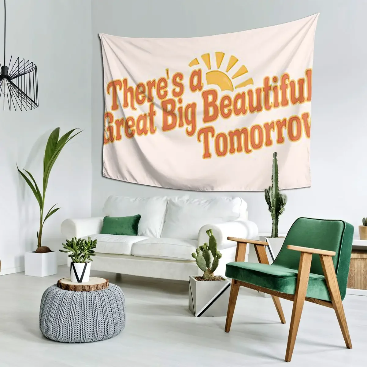 Great Big Beautiful Tomorrow Tapestry Funny Wall Hanging Aesthetic Home Decoration Tapestries for Living Room Bedroom Dorm Room