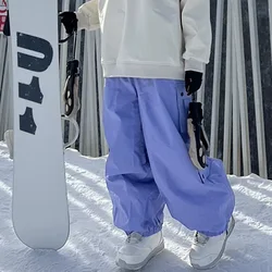 Pantaloni larghi da snowboard pantaloni da sci invernali caldi all'aperto Sport termici donna uomo abbigliamento da neve pantaloni da sci antivento impermeabili