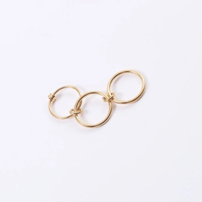 High End PVD Wholesale Waterproof Hip-hop Three Layer Changeable Stainless Steel Ring For Women