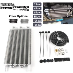 2 Row 4 Row 6 Row 8 Row 10Row 16Row Universal Remote Transmission Oil Cooler Auto-Manual Radiator Converter Aluminum Kit