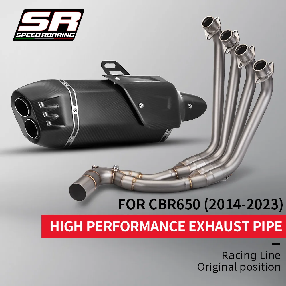 

Motorcycle Exhaust Slip-On Front Link Pipe Escape Moto Full System Connect For CBR 650R 650 CBR650F CBR650