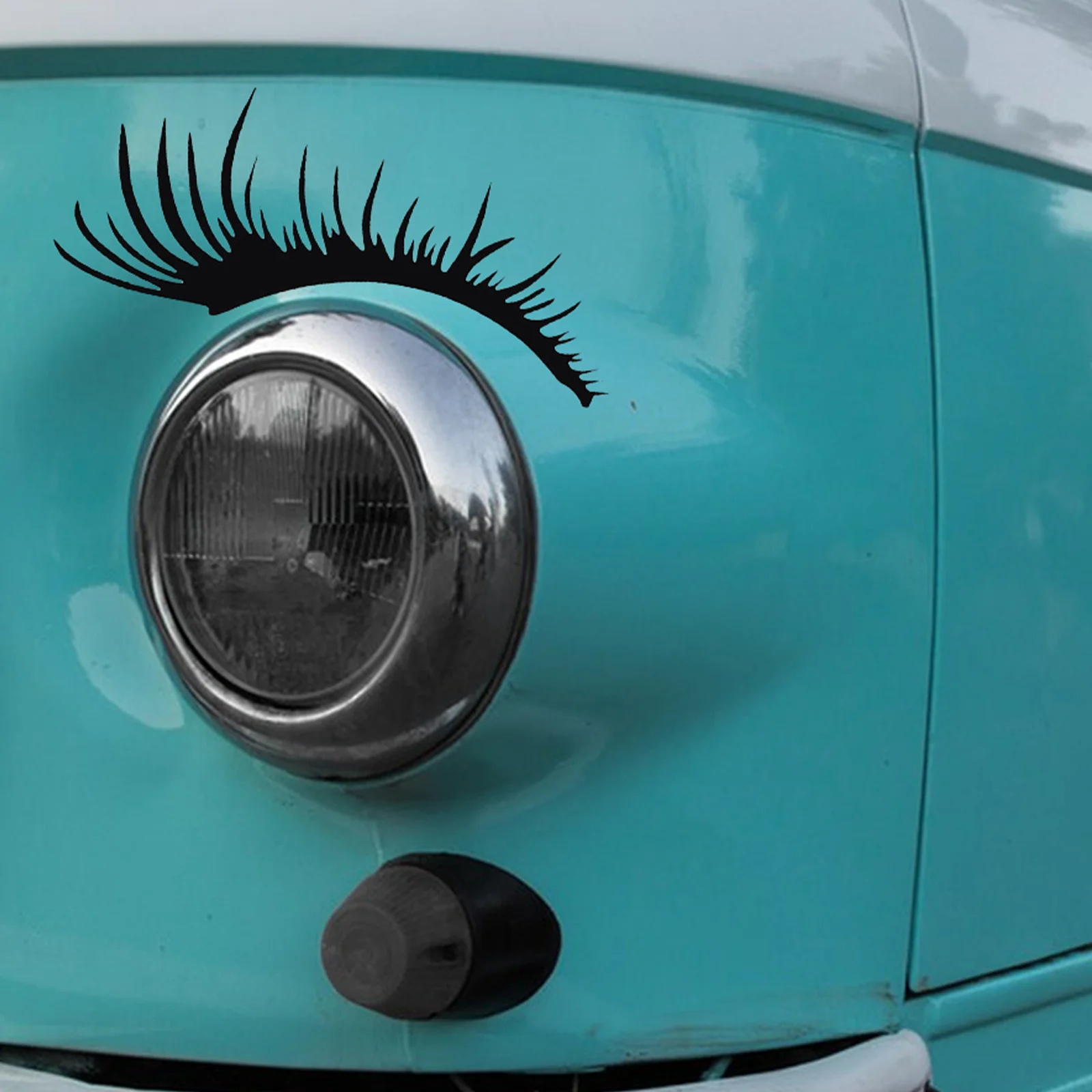 

1Pair Car Headlight Eyelashes Stickers Premium Pet Wear Resistant Easy Installation Waterproof Decorative Car Decal