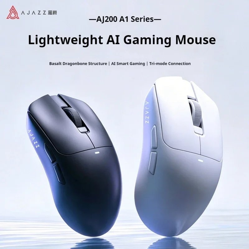AJAZZ AJ200 AI MC Tri‑Mode Gaming Mouse Lightweight Wireless Mouse AI Intelligent Voice Control Interaction For PC Laptop Gamer