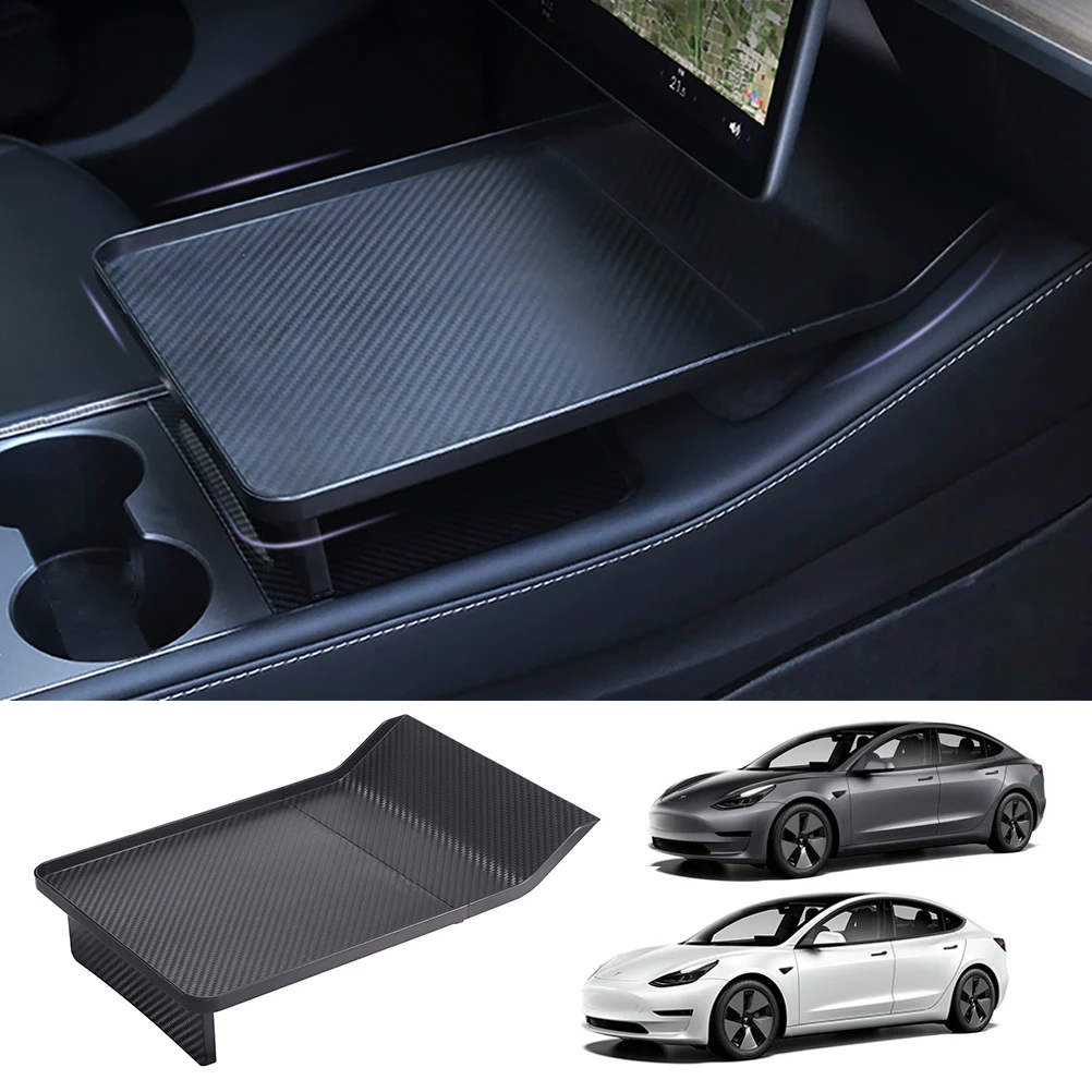 

Car Center Console Snacks Tray for Tesla Model Y Model 3 2021-2022 Food Table Drinks Holder for Eating Car Organizer Accessories