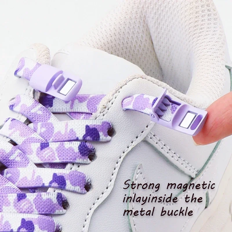 

Elastic Shoelaces with Magnetic Lock No Tie Shoe Laces Sneakers for Kids & Adults Colorful Casual Shoe Accessories Fashionable
