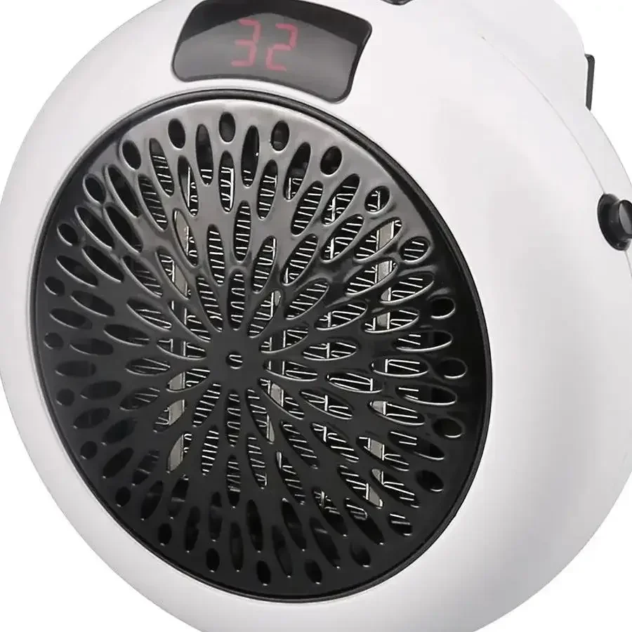 EU 소형 원형 히터 휴대용 벽걸이 형 데스크탑 2 전기 히터 안전 에너지 절약 지능형 일정한 온도