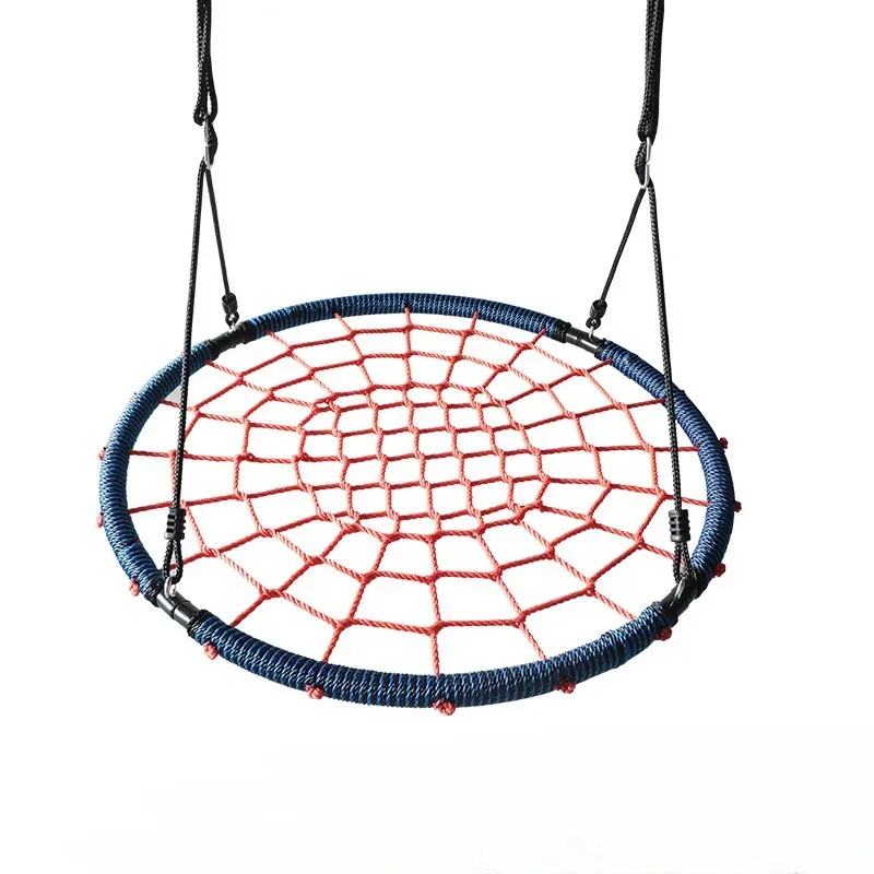100cm Bird's Nest Rope Net Swing Outdoor Blue Red Hammock Children's Playground Circular Indoor Climbing Sports Swing
