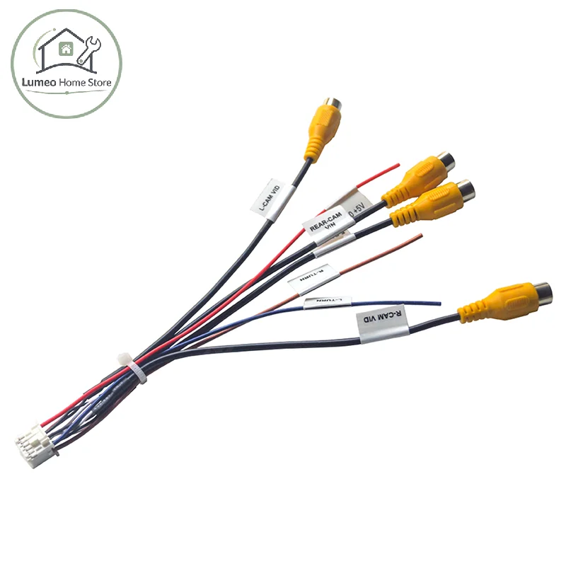 1 Piece DIY Accessories For Android Head Unit With Built-in 360 Panoramic Camera System 12Pin Cable Adapter