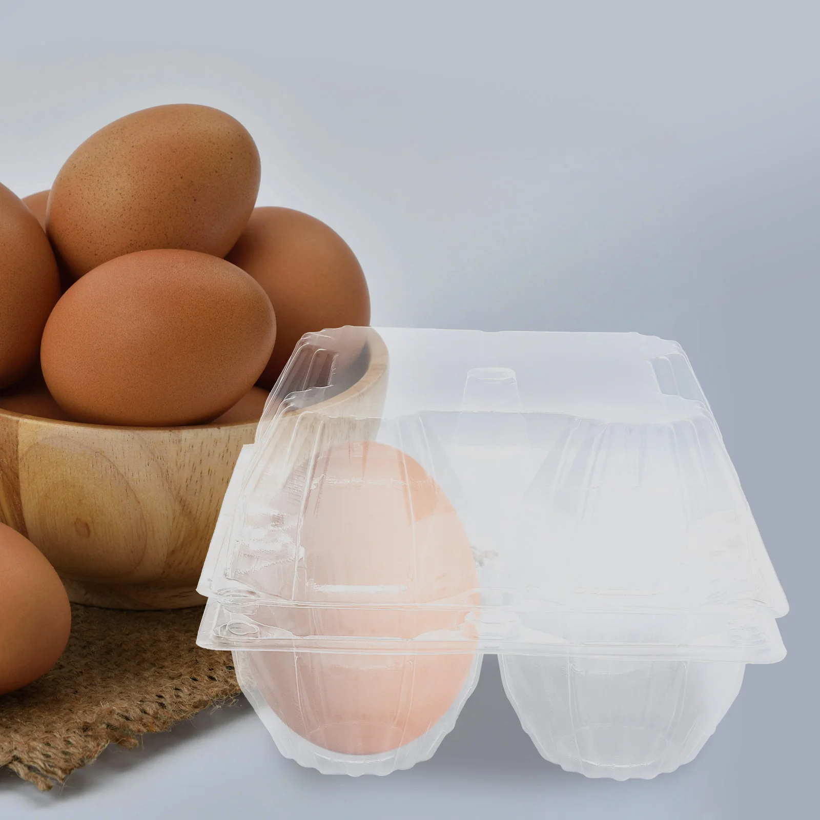 

6pcs Goose Egg Packaging Box Clear Plastic Cartons Reusable Bulk Container Fridge Holder Storage Empty Egg Carton