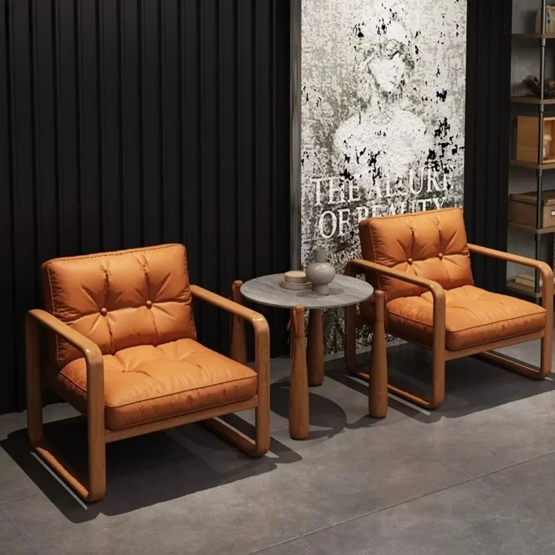 high-end barber shop sofa hairdresser customer waiting sofa sitting area sofa waiting chair