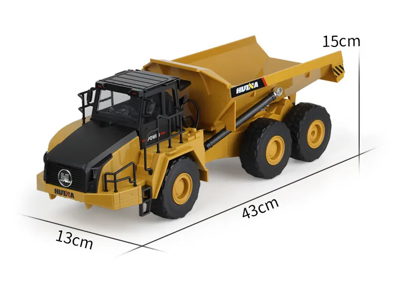 43cm LED sound Remote control Alloy engineering vehicle transport truck dumper car model boy toy car collection model kids gift