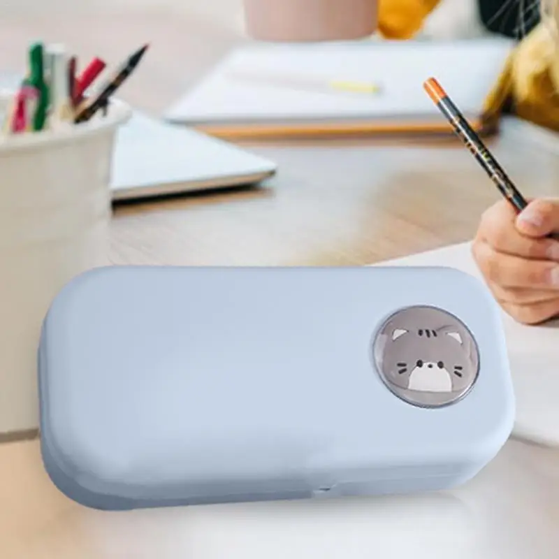 صندوق تخزين قلم رصاص موضوع كارتون كبير ، منظم قرطاسية مدرسية للعمل ، لطيف