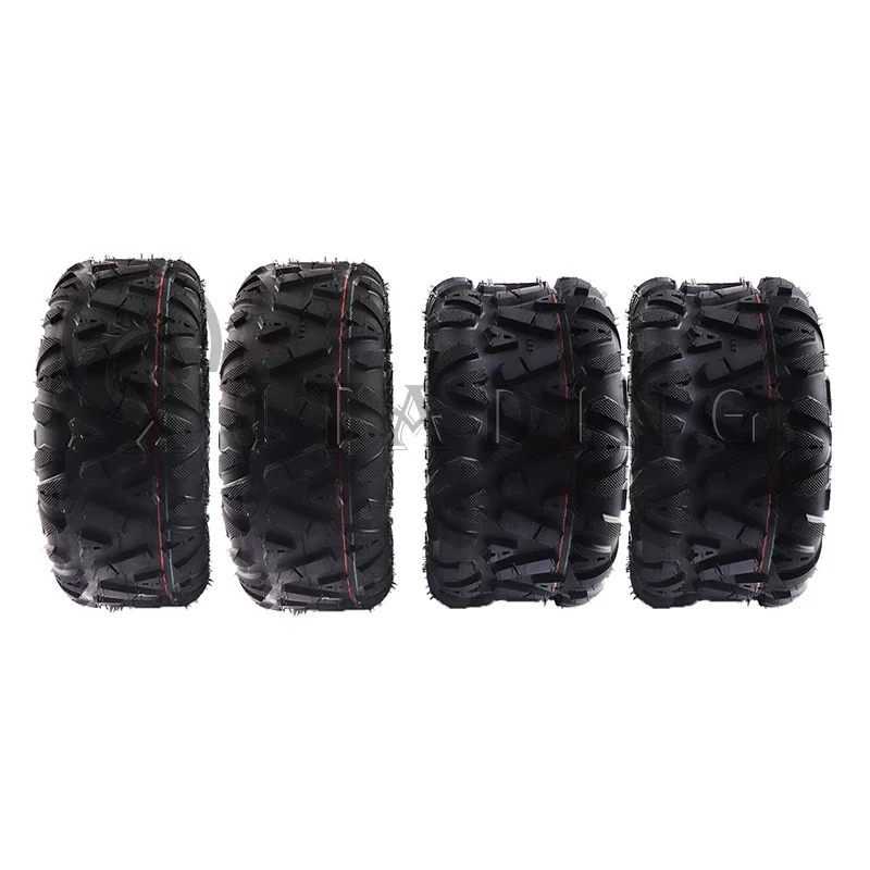 1 Set/4Pc 8 inch Off-road Vacuum Tyre Front 19x7-8 Rear 18x9.50-8 Tubeless Tire For ATV Go Kart UTV Buggy Golf Cart Quad Bike