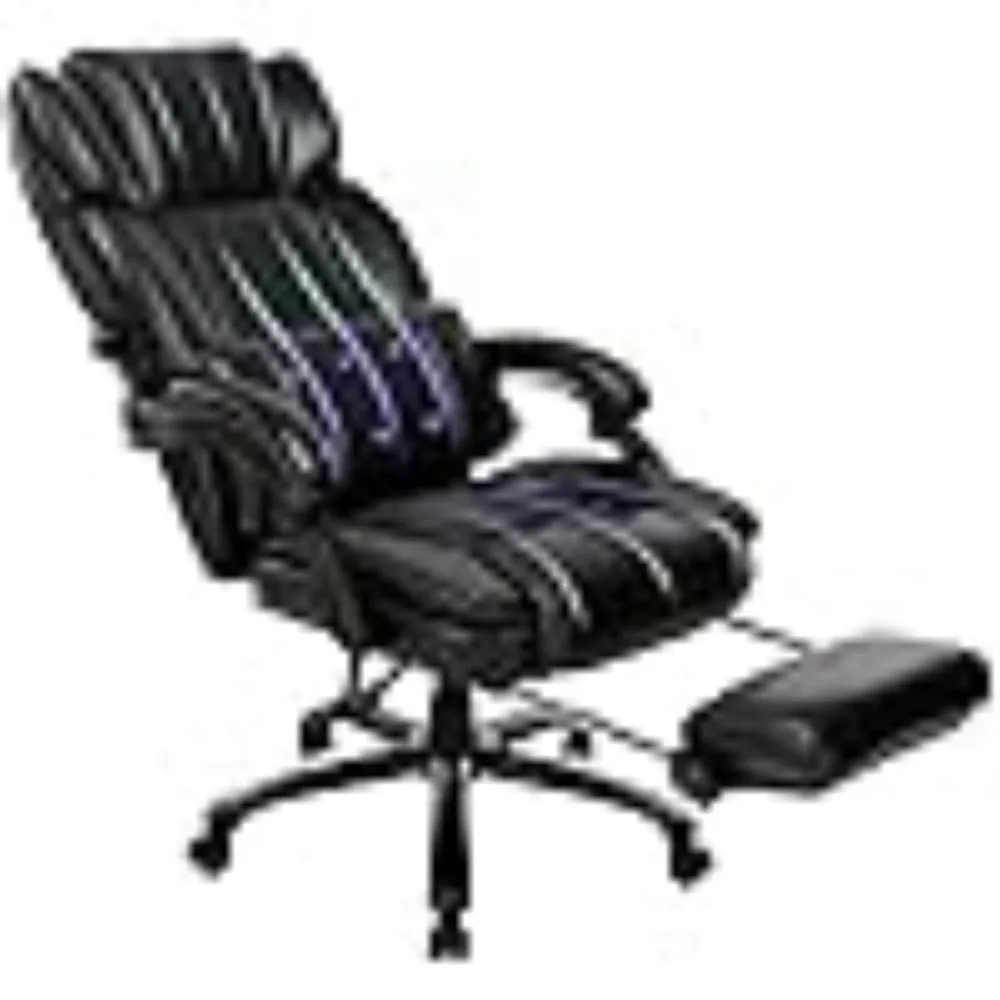 

COLAMY Big and Tall Office Chair 350LBs with Footrest, Ergonomic High Back Design with Adjustable Backrest,Removable