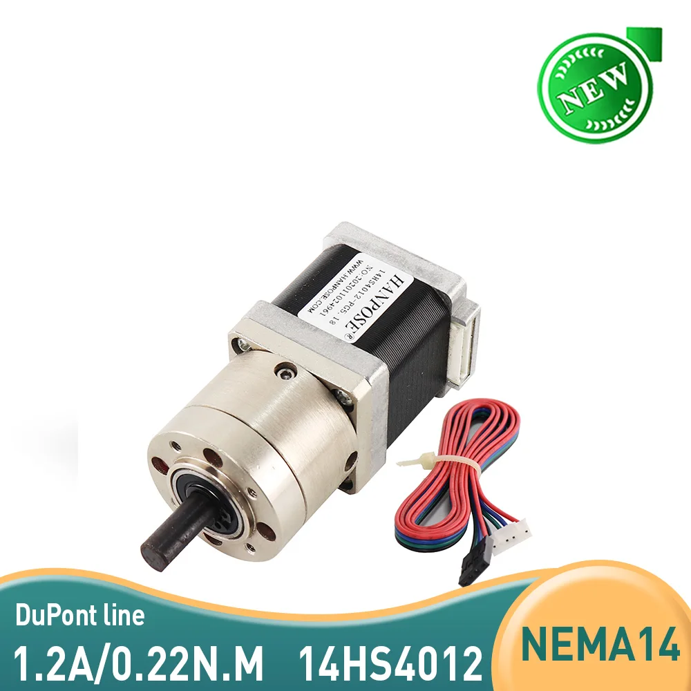 

5pcs Nema14 Stepper Motor 14HS4012-PG 4-lead Extruder Gear Step Motor Ratio 5.18:1 Planetary Gearbox for CNC milling machine