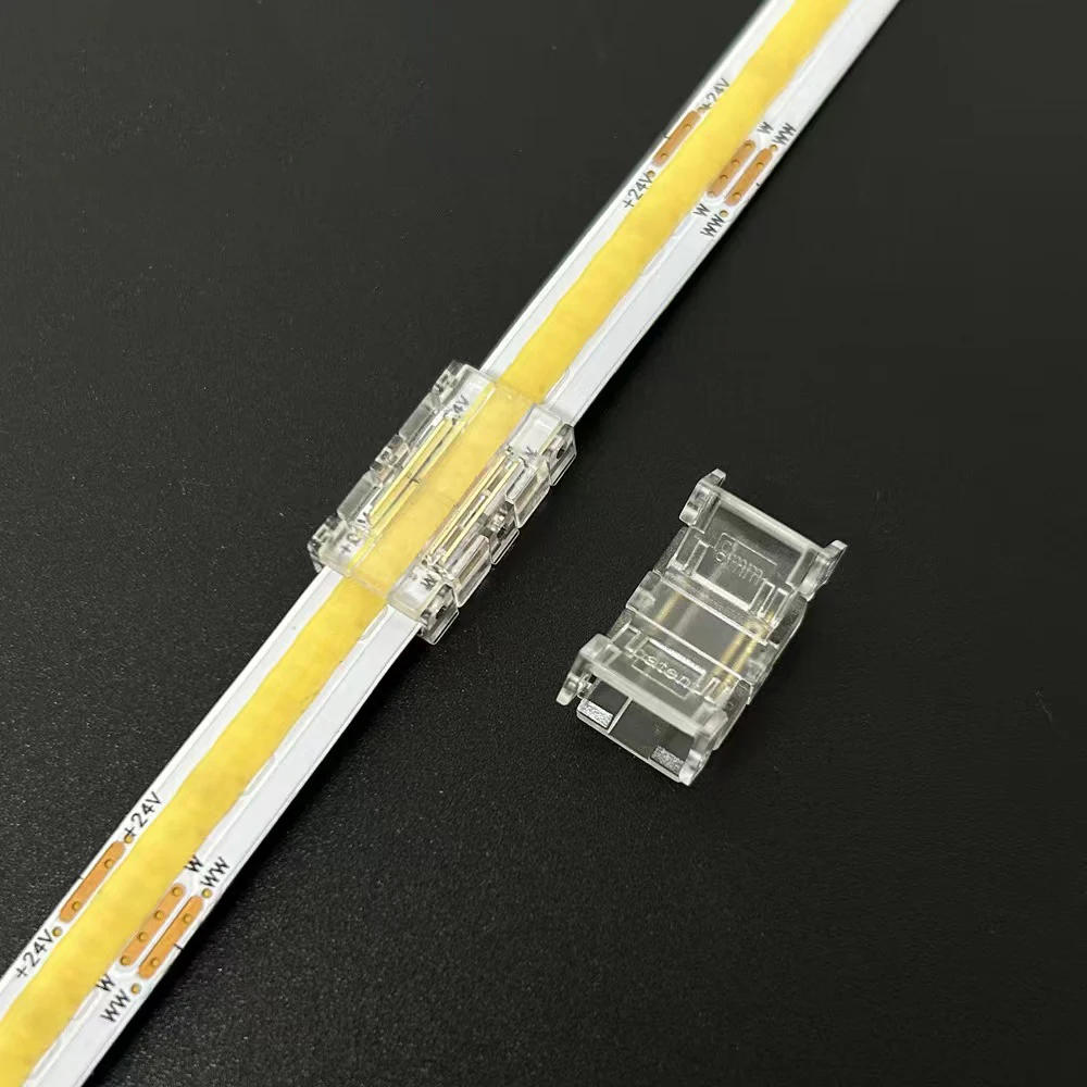 Crystal Buckle 5mm 8mm 10mm 2 pin 2 Wire Corner SMD Cob Led Strip Light Connector