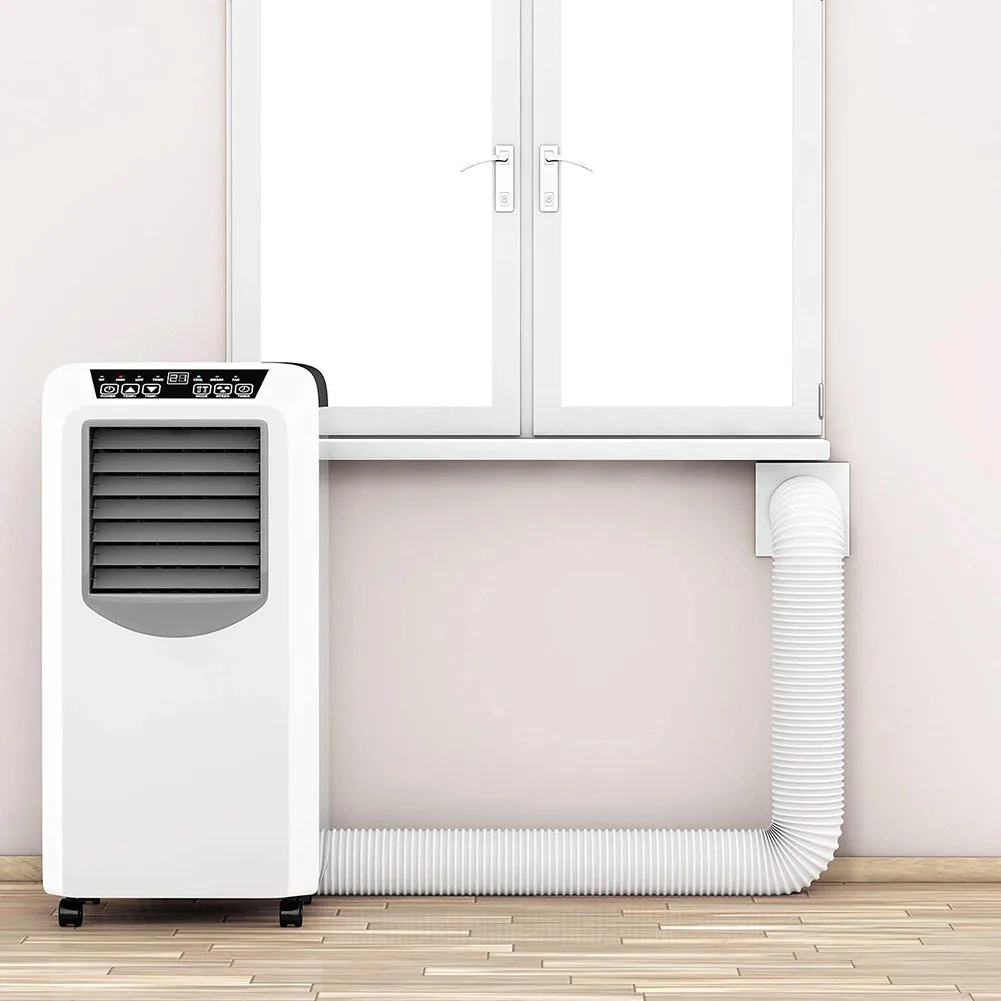 Manguera de escape 130 mm, Manguera de escape para aire acondicionado, Manguera de PVC, Tubo de aire acondicionado, Manguera de ventilación, Retrátil 2 M