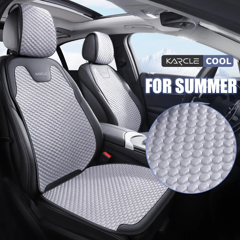 

Breathable Ice Silk Car Seat Cushion Summer Seat Cover Sweat Absorption Cool Cushion Universal Split Single Sitting Rear Seat