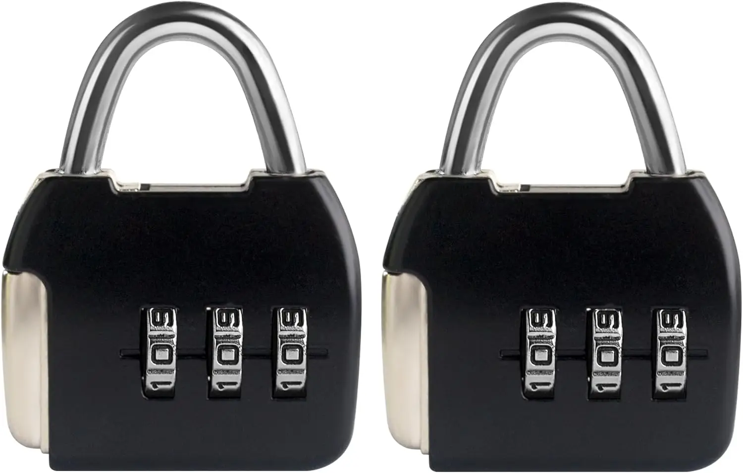 

3-Digit Combination Padlock, 2-Pack for Suitcase, Backpack, Locker