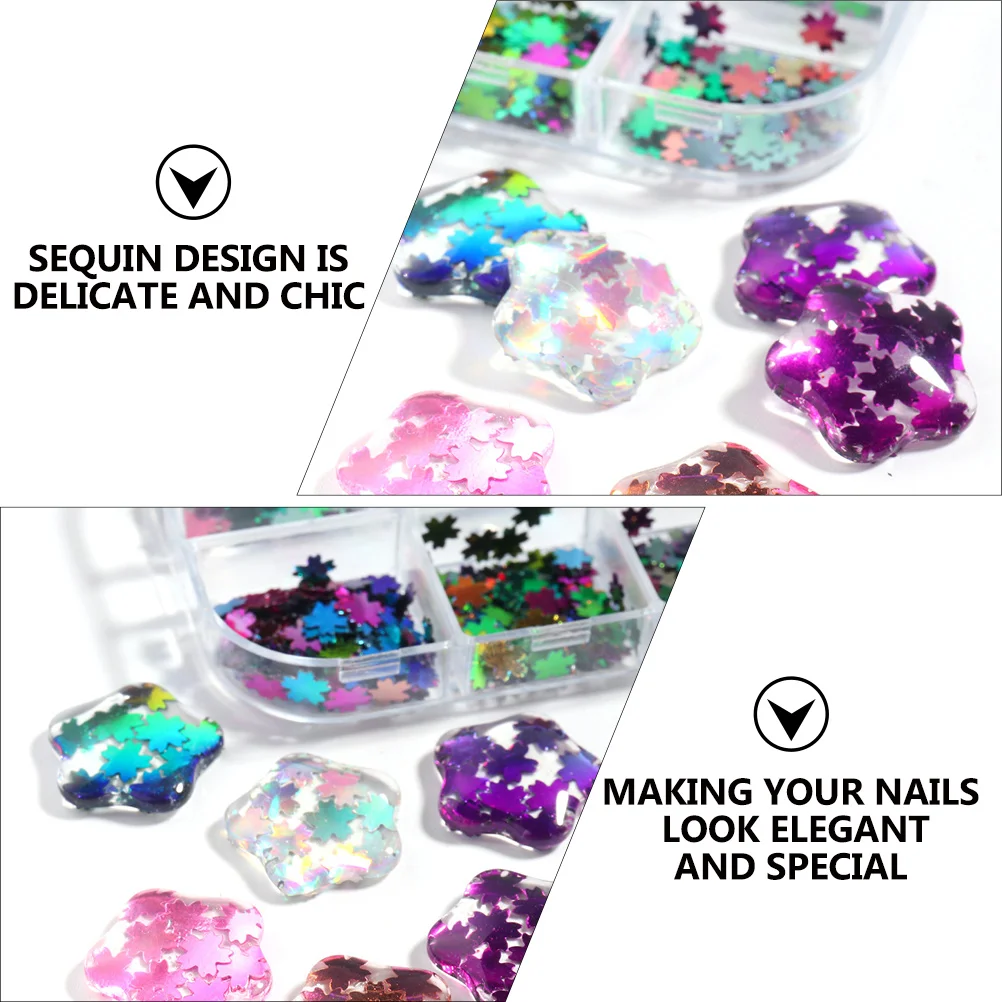 

2 Boxes Sequin Art Decorations Manicure Decals Diy Decals Salon Supplies Fashion Nail Stickers For Party Holiday Events
