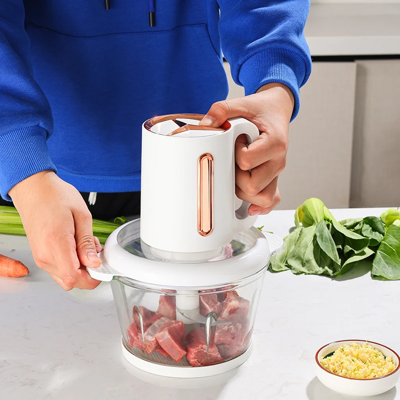 

Food Mixer Meat Grinder Stainless Steel Electric Grinders Vegetable Chopper Fresh Mince Fruit General German Glass Bowl Good