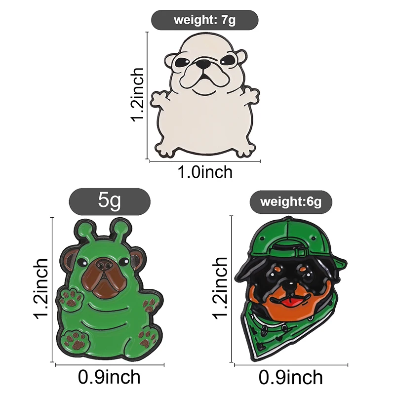 Cartoon Alien Pibble Dog Meme Enamel Pins Cute Anime Driving Game Fat Pug Dog Metal Brooch Lapel Badge Jewelry Gift for Friends