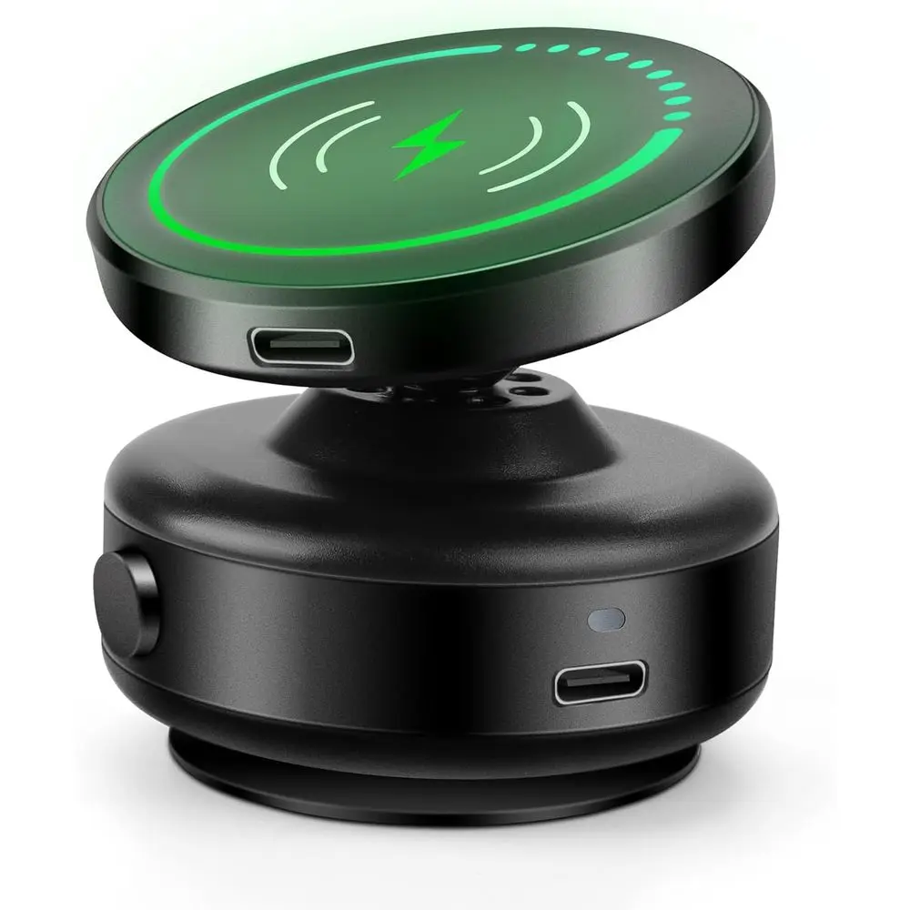 

15W Wireless Car Mount, 360° Adjustable Magnetic Suction Phone Holder, Compatible with iPad (Style 2)