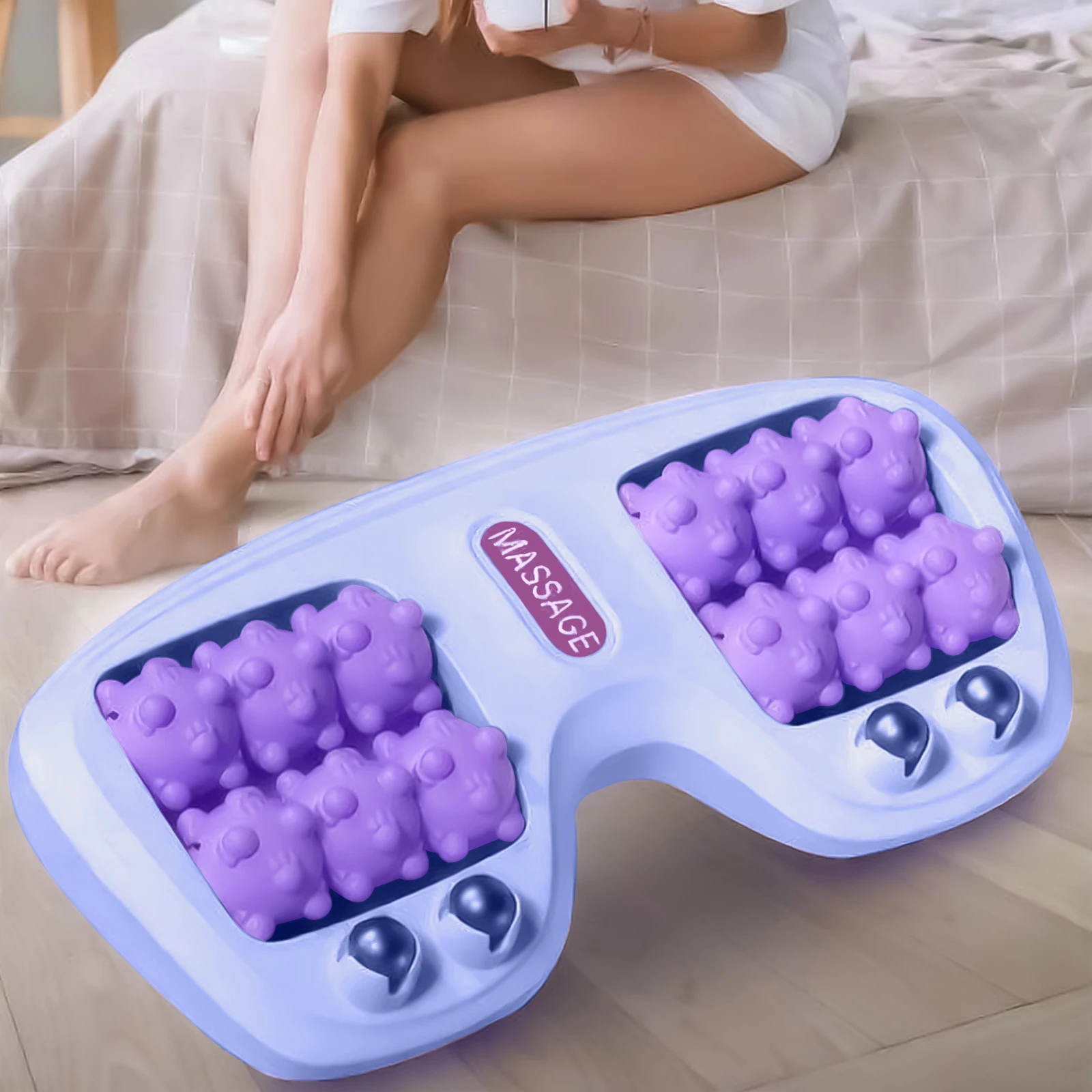 

Роликовый массажер для ног Массаж ног Магнитный ролик с шариками Многоточечный массаж ног Терапия ног Тренировочный массажер для ног