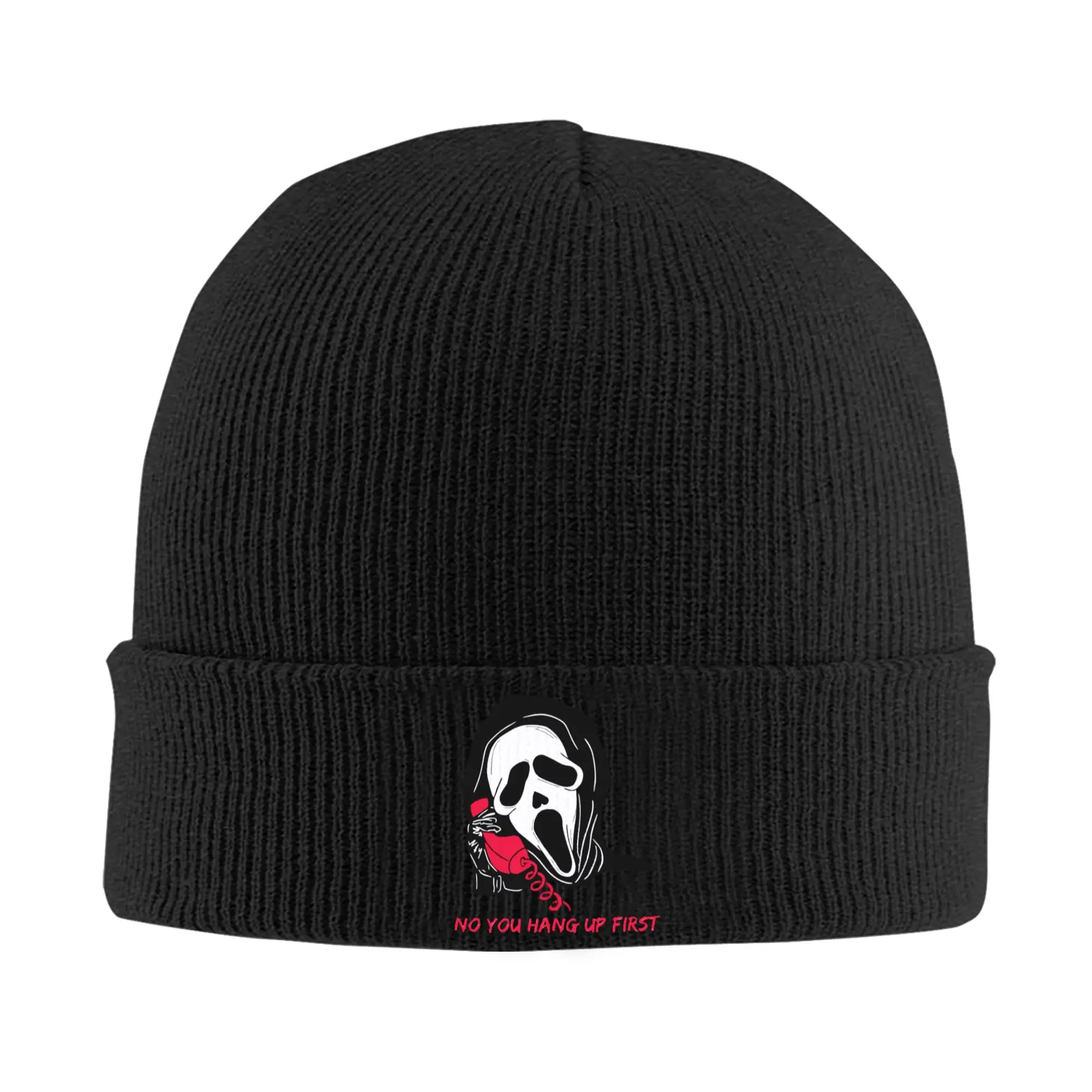 Halloween Screaming Skullies Beanies Caps Unisex Winter Warm Knit Hat Women Men Cool Adult Ghost Killer Face Bonnet Hats Ski Cap