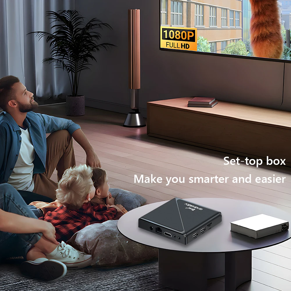 2.4G&5G Dual WiFi BT5.0 Video Set Top TV Box Allwinner H313 رباعي النواة Android 14 جهاز تحكم عن بعد صوتي رقمي HD 8K 4K