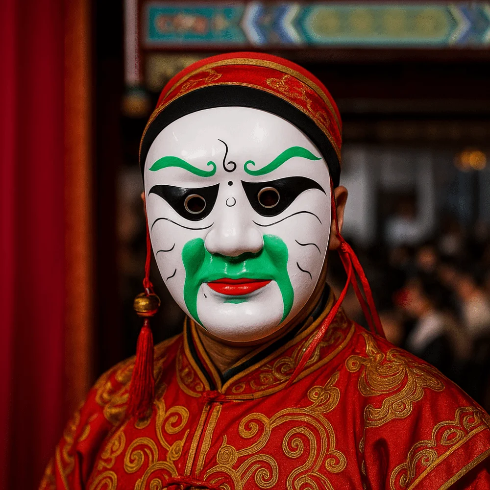 لوازم الحفلات قناع أوبرا بكين قناع عين قناع مسرحي تقليدي للحرف الراقصة غطاء وجه مزخرف ثقافي