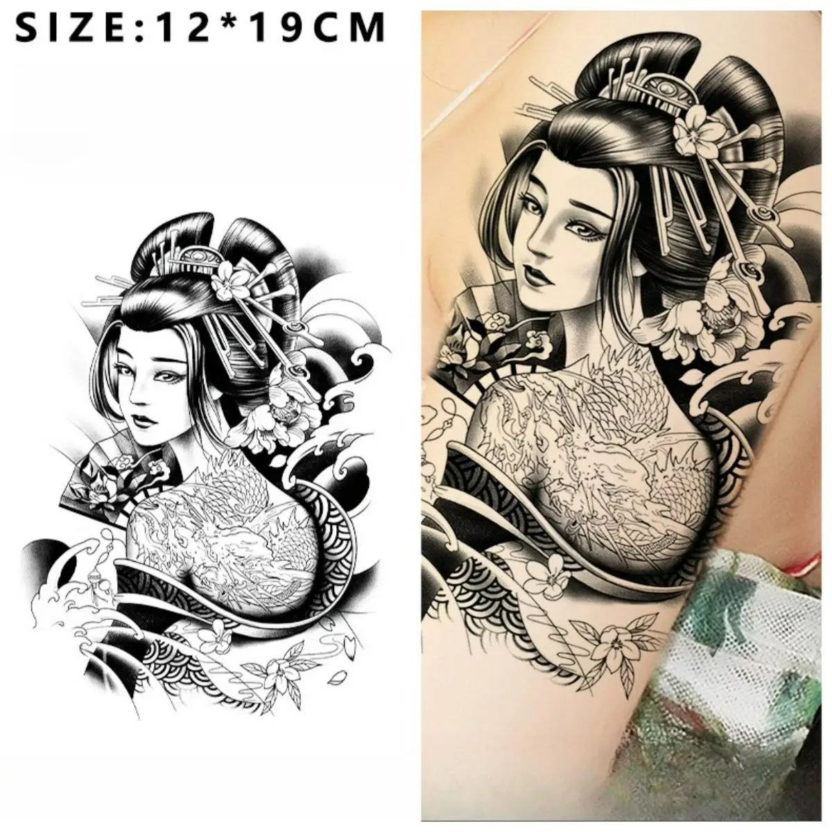 

Japanese dancersTemporary Tattoos,Tattoo Stickers,Waterproof Long-Lasting 15 Days,Semi-Permanent Fake Tattoo,body art
