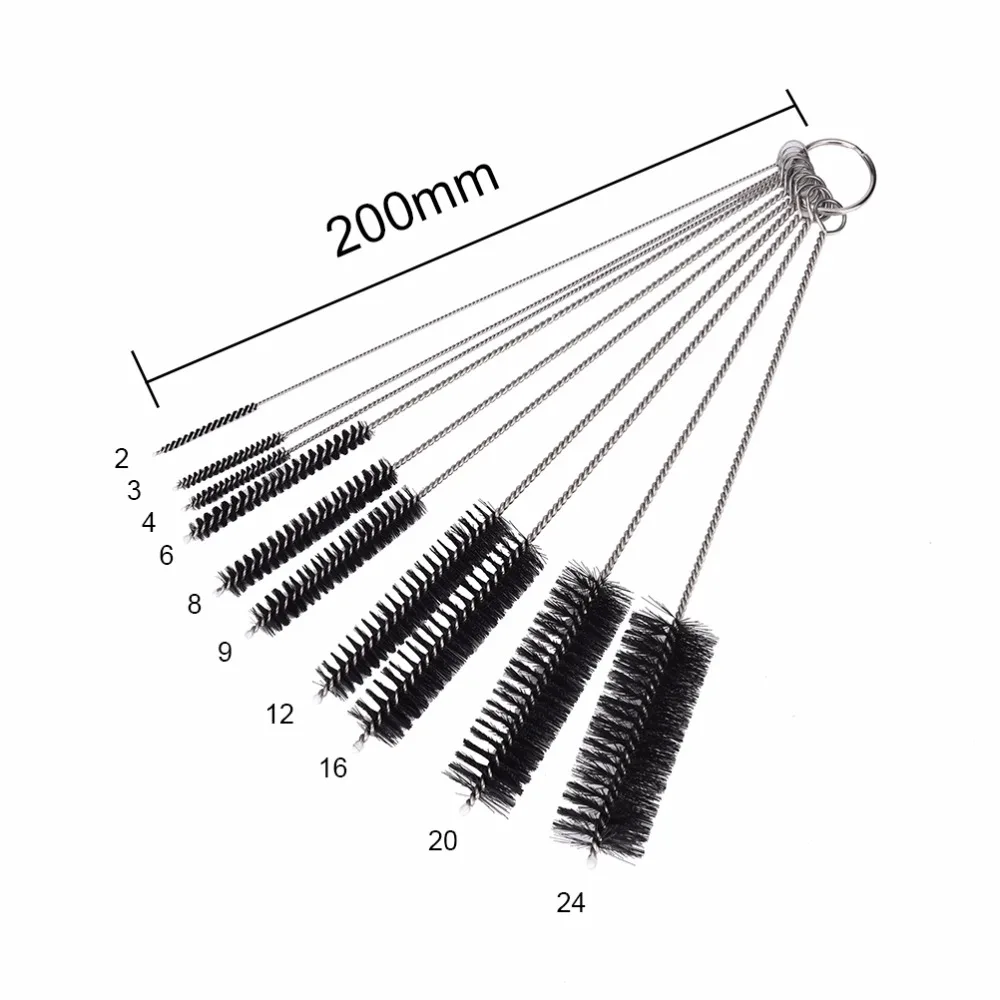 Bottle Brush,Bottle Cleaning Brushes, Cleaning Brush, Cleaner For Narrow Neck Bottles Cups With Hook, Set Of 10 Pcs